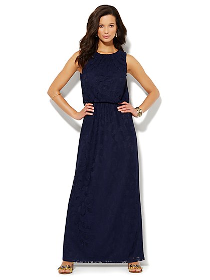 Lace Overlay Maxi Dress - Petite - New York  Company