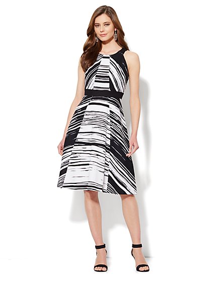 Linen Stripe Halter Dress