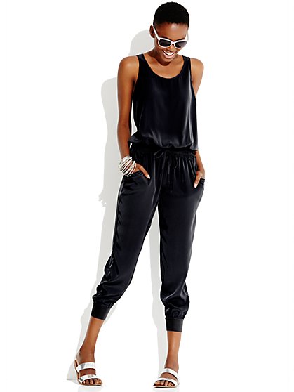 black jogger jumpsuit