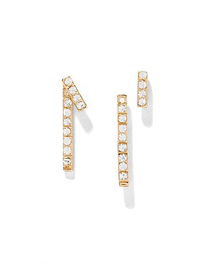 PavÃ© Bar Front/Back Earrings - New York & Company