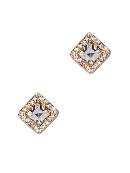 PavÃ© Square Post Earring - New York & Company