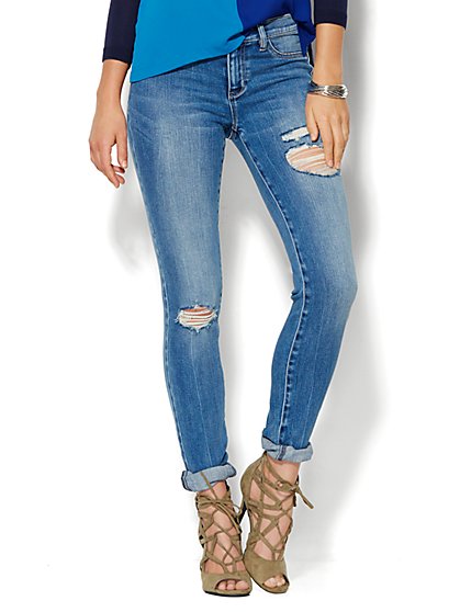 petite destroyed jeans