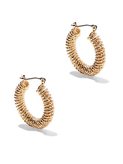 Textured Coil Hoop Earring - New York & Company
