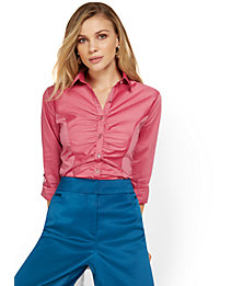 NY & Company Ruched-Front Madison Shirt (XXL in 3 colors)