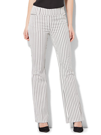 NY&C: 7th Avenue Pant - Bootcut - Modern - Stripe