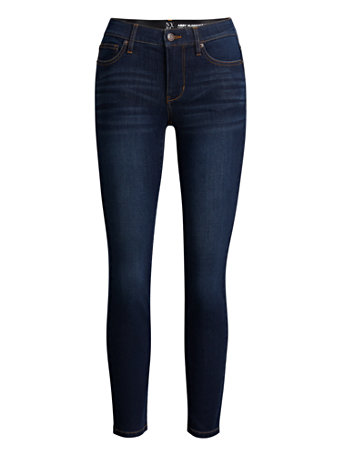 NY&Co Women's Abby Mid-Rise Slimming No Gap Super-Skinny Ankle Jeans - Dark Wash Pants NY&Co Women's Abby Mid-Rise Slimming No Gap Super-Skinny Ankle Jeans - Dark Wash Pants