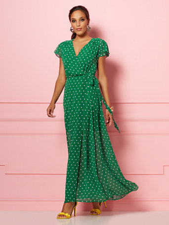 NY&C: Allison Dot-Print Wrap Dress - Eva Mendes Fiesta Collection