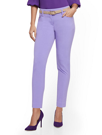 Image of NY&Co Women's Ankle Pants - Modern - th Avenue California Lilac | Size  | Spandex/Polyester/Rayon