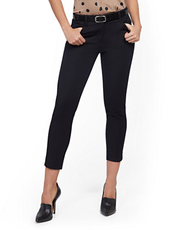 NY&Co Women's Audrey Capri Slim-Leg Pants Black NY&Co Women's Audrey Capri Slim-Leg Pants Black