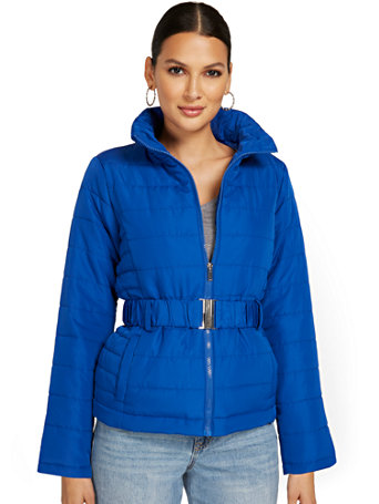 nly trend belted puffer jacket