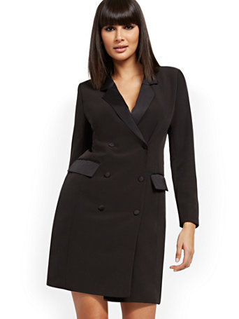 NY\u0026C: Black Tuxedo Dress - Gabrielle 