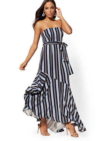 strapless maxi dress casual