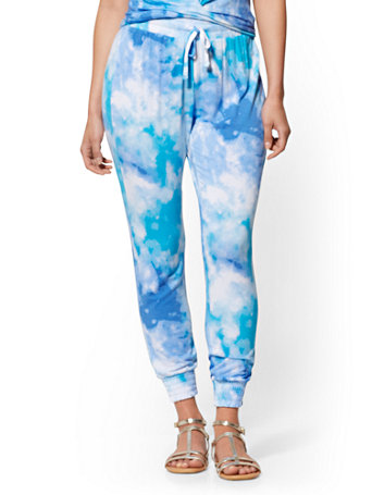 blue tie dye joggers