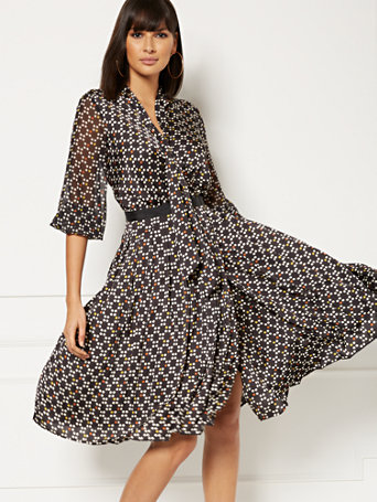 eva mendes polka dot dress