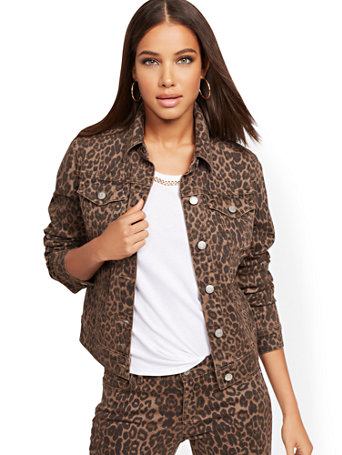 cheetah denim jacket
