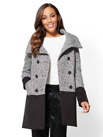 Color block peacoat Outlet