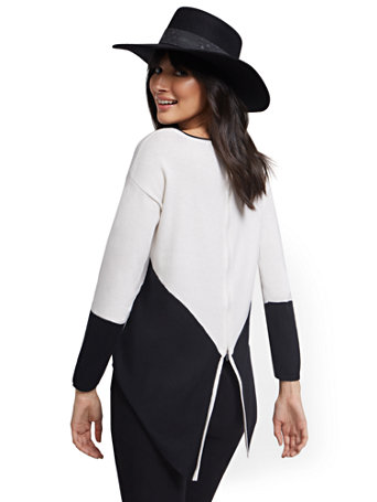 zip back sweater