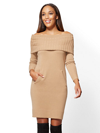 cowl neck sweatshirt dress