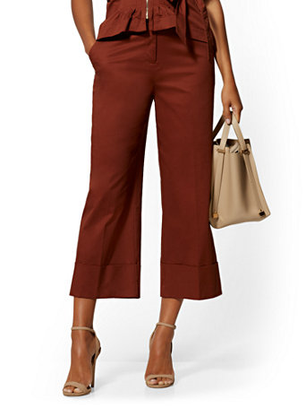 wide leg capri trousers