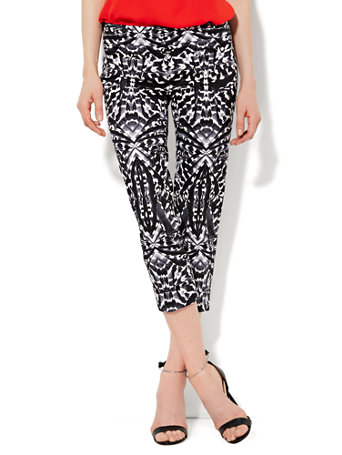 NY&C: Crosby Street Pant - Slim-Leg Crop - Kaleidoscope Print