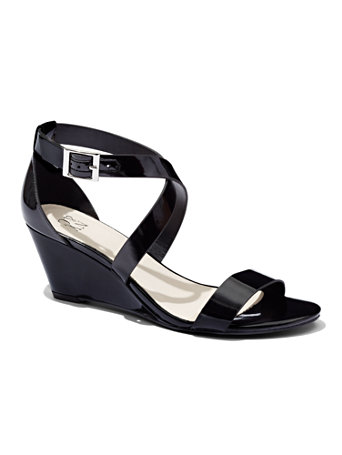Crossover Wedge-Heel Sandal - New York & Company