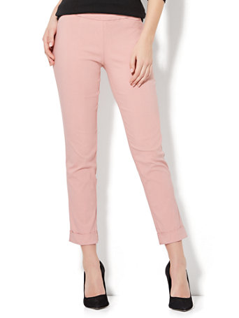 NY&C: Cuffed Ankle Pull-On Pant - Modern - Ultra Stretch - 7th Avenue