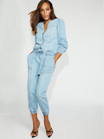 NY&C: Denim Jogger Jumpsuit - Gabrielle Union Collection