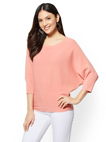 ribbed dolman sweater