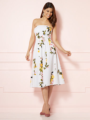 Ny C Eva Mendes Collection Del Mar Strapless Dress White 041