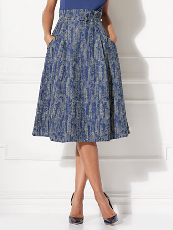 Ny C Eva Mendes Collection Matilda Paperbag Waist Midi Skirt 483
