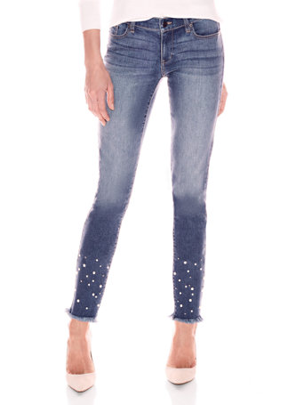 pearl detail jeans