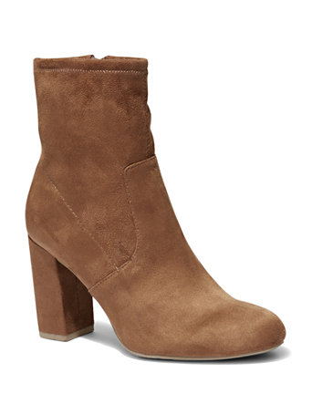 tan suede bootie