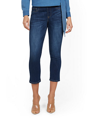 high waisted skinny capri jeans