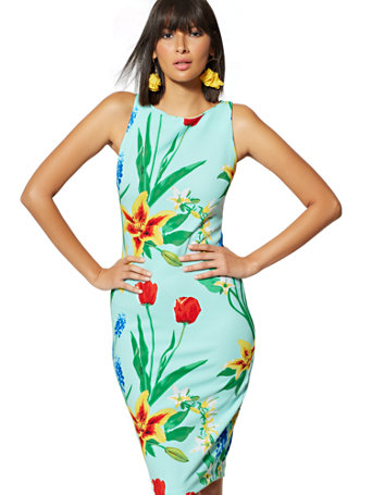 NY\u0026C: Floral Scuba Dress