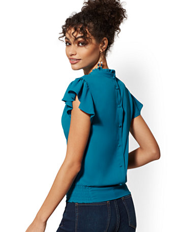Final Sale NO Returns Last ONE in Stock! Paisley Flutter Sleeve Top Blouse Shirt