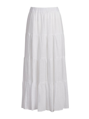 white gauze maxi skirt