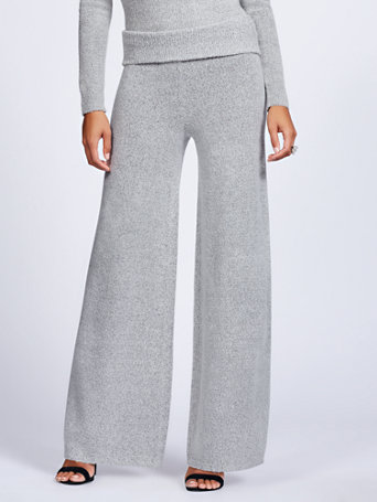 grey sweater grey pants