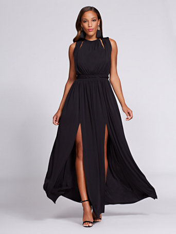 Halter Maxi Dress - Black - Gabrielle Union Collection | New York & Company