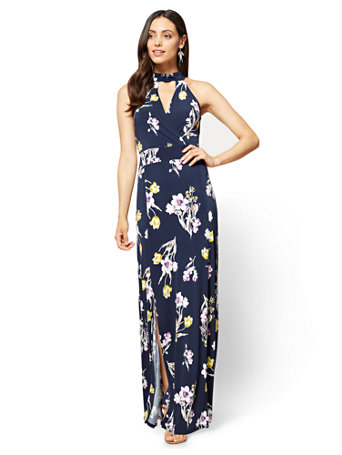 floral halter maxi dresses