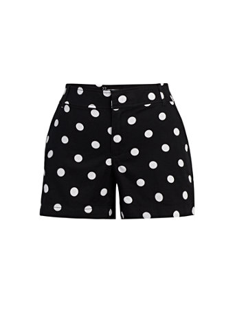 NY&Co Women's Hampton 4-Inch Short - Dot-Print Black NY&Co Women's Hampton 4-Inch Short - Dot-Print Black