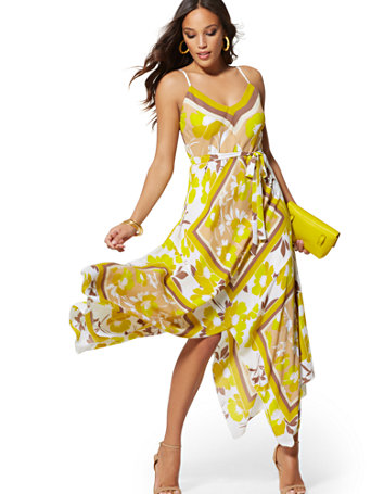 maxi handkerchief dress