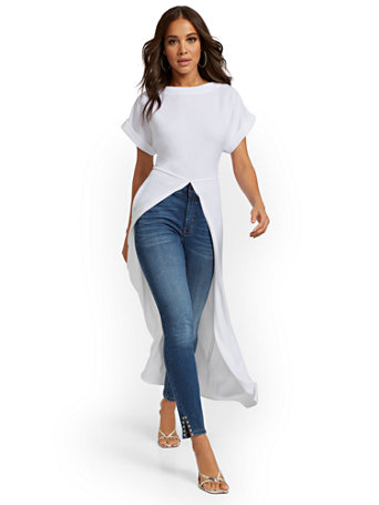 high low maxi top