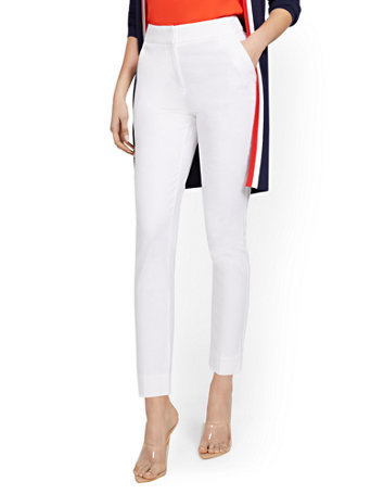NY&Co Women's High-Waisted Ankle Pants - Modern - 7th Avenue White NY&Co Women's High-Waisted Ankle Pants - Modern - 7th Avenue White