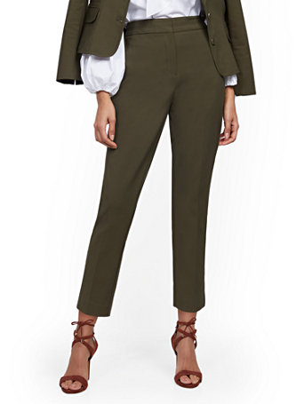 NY&Co Women's High-Waisted Ankle Pants - Modern Fit - All-Season Stretch - 7th Avenue Woodland Green NY&Co Women's High-Waisted Ankle Pants - Modern Fit - All-Season Stretch - 7th Avenue Woodland Green