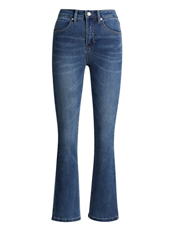 High waist bootcut jeans petite