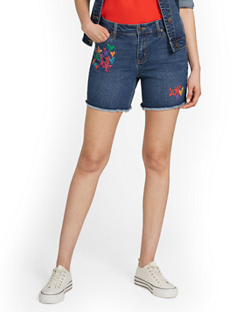 High-Waisted Love-Embellished 5-Inch 