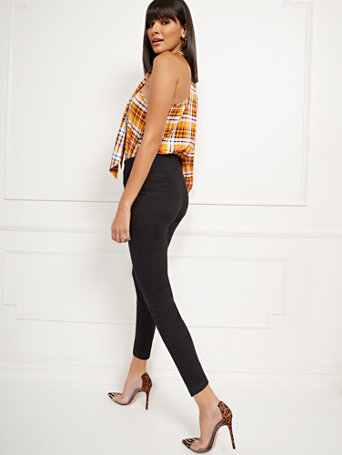 NY&Co Women's High-Waisted No-Gap Pull-On Legging Pants - Black NY&Co Women's High-Waisted No-Gap Pull-On Legging Pants - Black