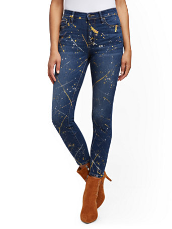 splatter paint jeans womens