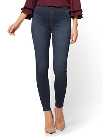 high waisted pull on jeans