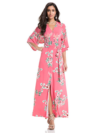 floral maxi kimono
